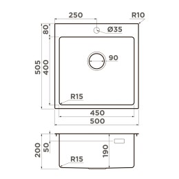 Мойка Omoikiri Amadare 50-IN