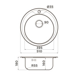Мойка Omoikiri Asida 51-IN