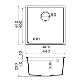Мойка Omoikiri Bosen 44-U-BL