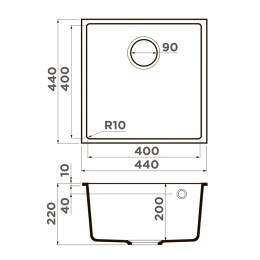 Мойка Omoikiri Bosen 44-U-WH
