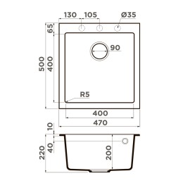 Мойка Omoikiri Bosen 47-BE
