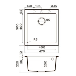 Мойка Omoikiri Bosen 47-BL