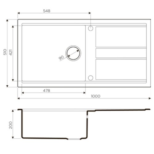 Мойка Omoikiri Kitagawa 100-GB