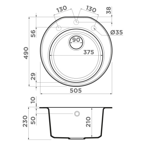 Мойка Omoikiri Miya 50R-CH