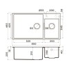Мойка Omoikiri Tedori 85-2-U-WH