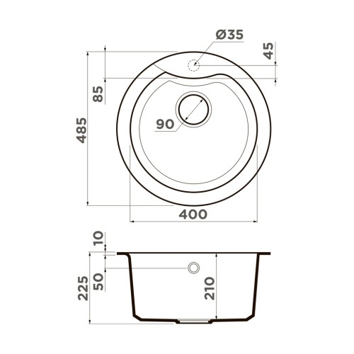 Мойка Omoikiri Yasugata 48R-BL