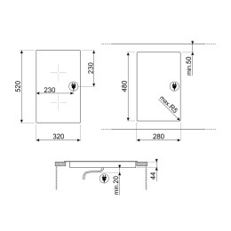 Варочная поверхность Smeg SE232TX1