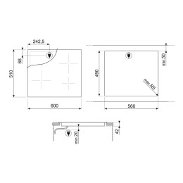 Варочная поверхность Smeg SE263TD1