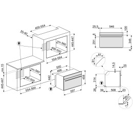 Встраиваемая микроволновая печь Smeg SO4101M0B3
