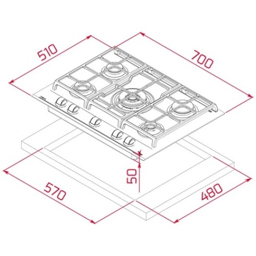 Варочная поверхность Teka GZC 75330 XBC White