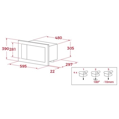 Встраиваемая микроволновая печь Teka ML 8200 BI Full Black