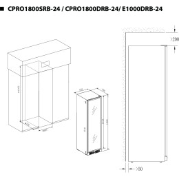 Винный шкаф Temptech CPRO1800SRB-24