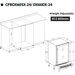 Винный шкаф Temptech CPROX60SX-24