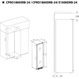 Винный шкаф Temptech E1000DRB-24