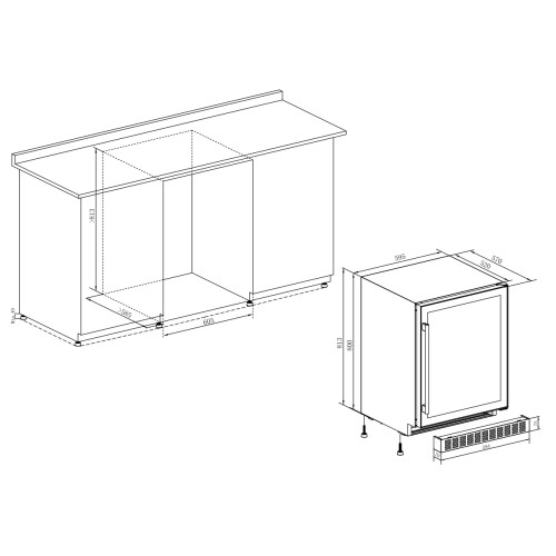 Винный шкаф Temptech OX60DRB