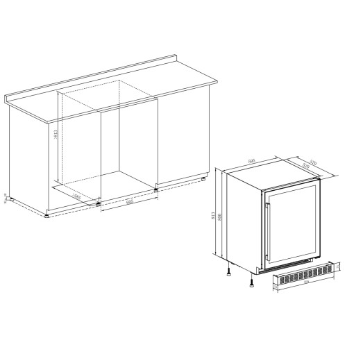 Винный шкаф Temptech OX60DRW