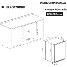 Винный шкаф Temptech SKX6070DRB