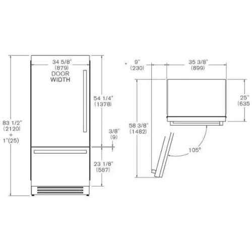 Встраиваемый холодильник Bertazzoni REF905BBLXTT