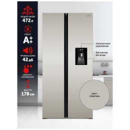 Холодильник Hiberg RFS 484DX NFH inverter