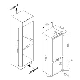 Встраиваемый холодильник Millen MBI 193.3D