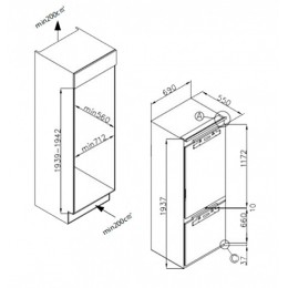 Встраиваемый холодильник MILLEN MBI193.7D