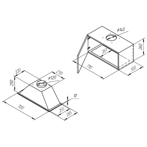 Встраиваемая вытяжка Kuppersberg INLINEA 70 BX