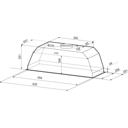 Встраиваемая вытяжка Krona Ameli 600 inox S