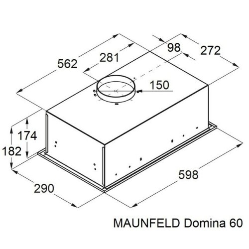 Встраиваемая вытяжка MAUNFELD Domina 60 белый