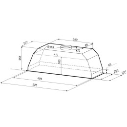 Встраиваемая вытяжка Krona Adel 600 inox PB