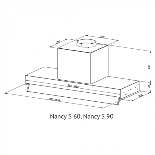Встраиваемая вытяжка Kuppersberg NANCY S 90 Black