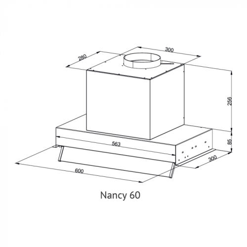 Встраиваемая вытяжка Kuppersberg NANCY 60 Gray