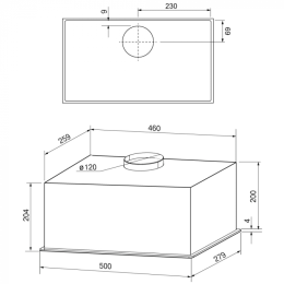 Встраиваемая вытяжка Krona ARVEN 500 WHITE PB V2