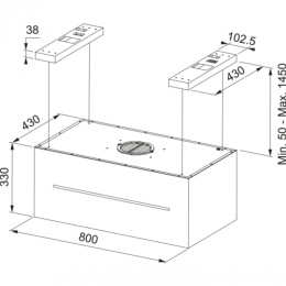 Островная вытяжка Franke FMAS BK EXTRA MATT F80 KL