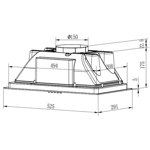 Встраиваемая вытяжка Evelux Margit 60 B