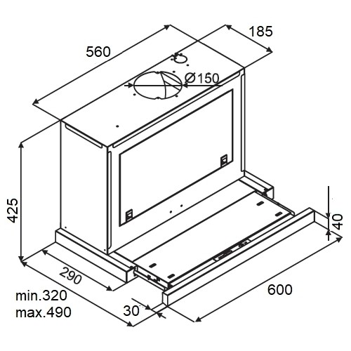 Встраиваемая вытяжка Kuppersberg Slimbox 60 X