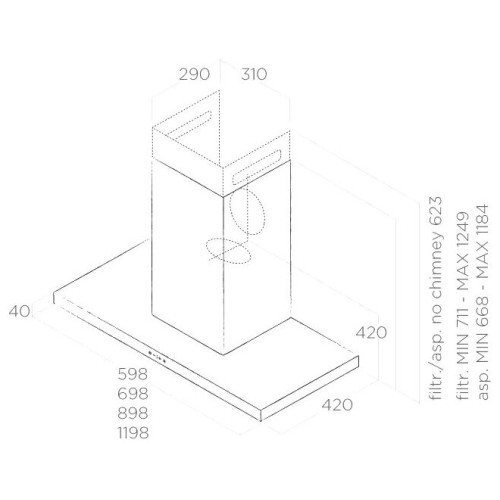 Кухонная вытяжка Elica Thin IX/A/90