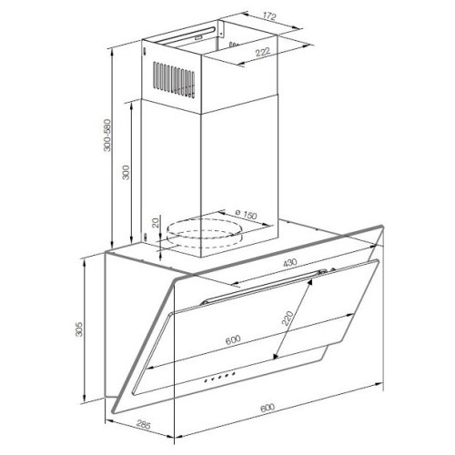 Кухонная вытяжка GRAUDE DH 60.0 GE