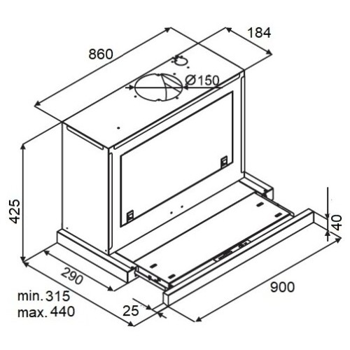 Встраиваемая вытяжка Kuppersberg Slimbox 90 X