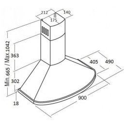 Кухонная вытяжка Kuppersberg Bona 90 C Bronze