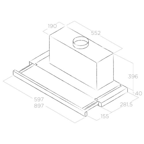 Встраиваемая вытяжка Elica Elite 35 GRIX/A/90