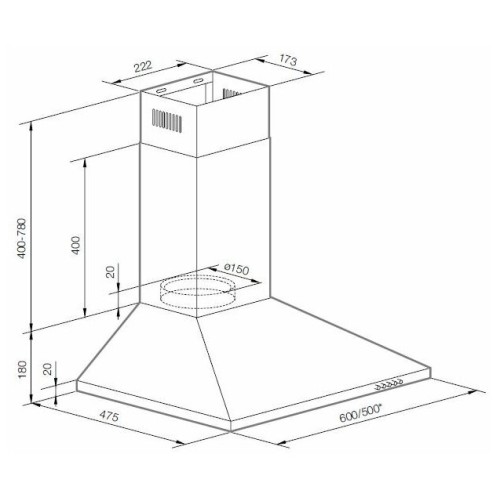 Кухонная вытяжка GRAUDE DHP 50.0 W