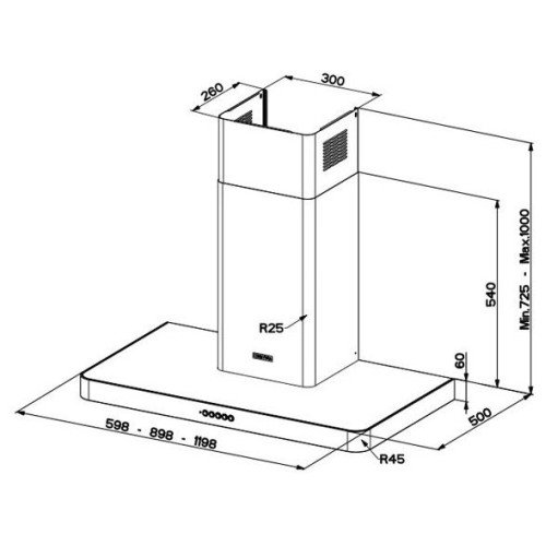 Кухонная вытяжка Faber T-Light EV8P WH Matt A120