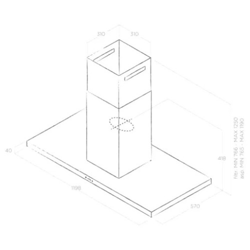 Кухонная вытяжка Elica Thin Island IX/A/120