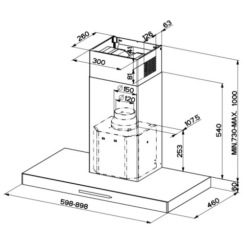 Кухонная вытяжка Faber Stilo/SP EG8 X A120