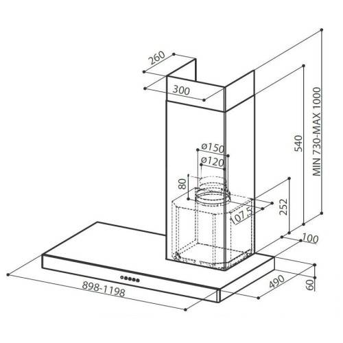 Кухонная вытяжка Faber Stilo DX/SP A90