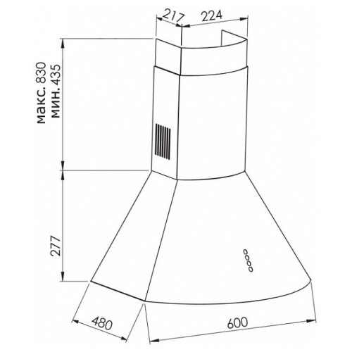 Кухонная вытяжка Korting KHC 6630 X