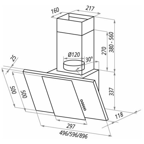 Кухонная вытяжка MAUNFELD IRWELL GS 50