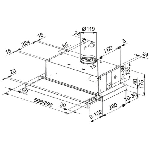 Встраиваемая вытяжка Franke FTC 632L BK 315.0547.798