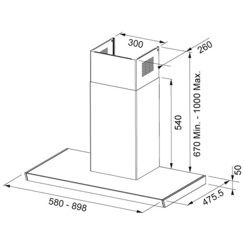 Кухонная вытяжка Franke FS TS 906 W XS CH