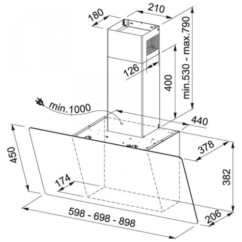 Кухонная вытяжка Franke FPJ 925 V BK/SS 330.0528.067